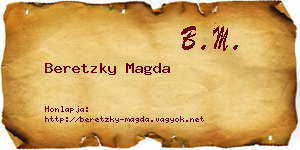 Beretzky Magda névjegykártya